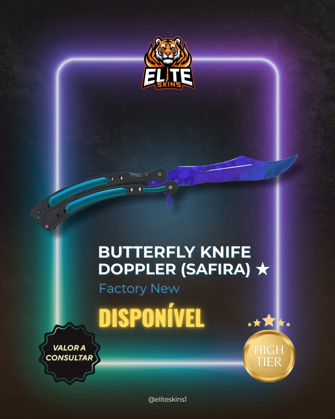 Butterfly Knife Doppler Safira-FN